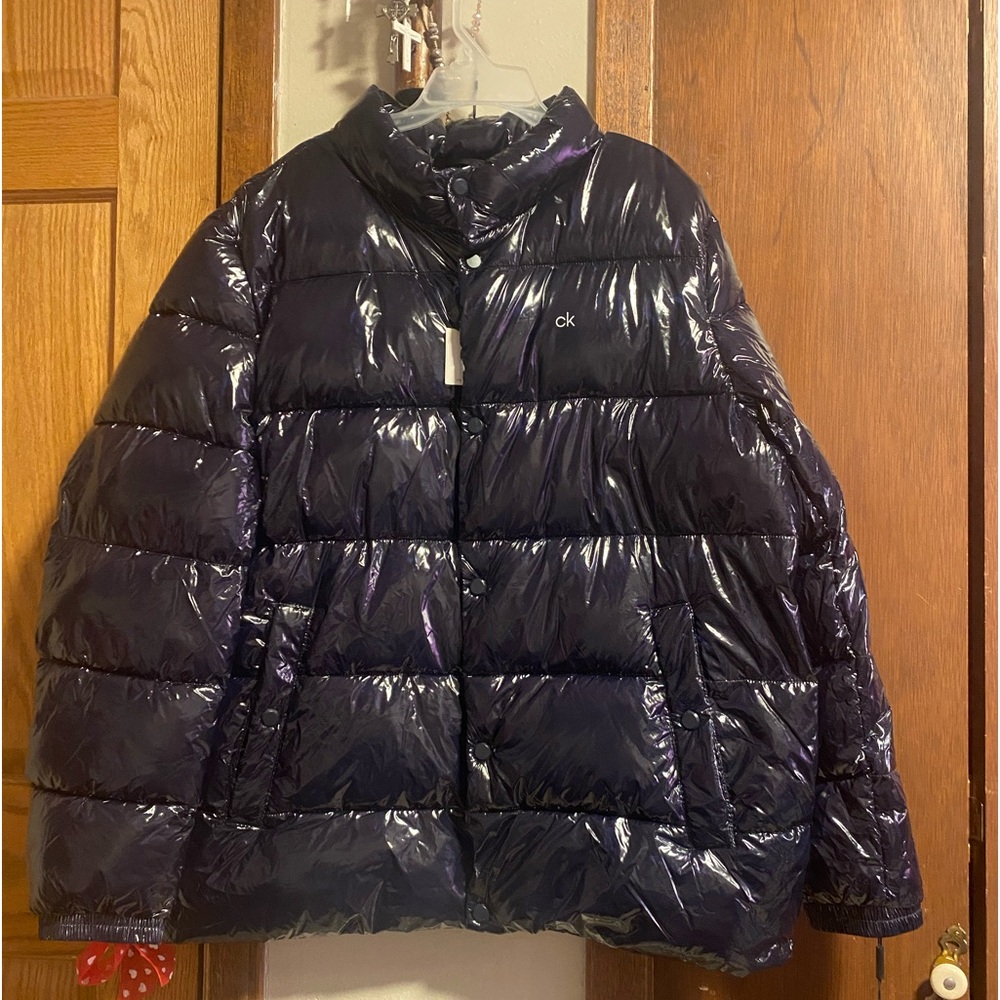 Women’s Calvin Klein shine hooded puffer jacket